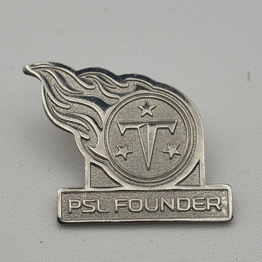 NFL Tennessee Titans PSL Founder Personal Seat License Silver Tone Lapel Hat Pin